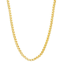 Cargar imagen en el visor de la galería, 18K YELLOW GOLD CHAIN, BIG ROUNDED DIAMOND CUT OVAL DROPS 6 MM, ROUNDED, 18".