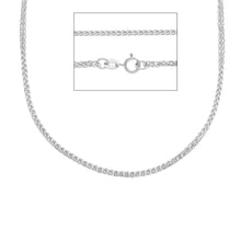 Load image into Gallery viewer, SOLID 18K WHITE GOLD CHAIN NECKLACE WITH EAR LINK 23.62 INCHES, MADE IN ITALY