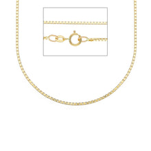 Load image into Gallery viewer, SOLID 18K YELLOW GOLD CHAIN NECKLACE WITH 1mm VENETIAN LINK 23.6" MADE IN ITALY