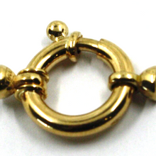 Load image into Gallery viewer, 18k yellow gold necklace 16" with 10mm brown agate faceted beads spheres balls