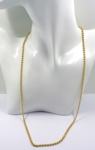 Load image into Gallery viewer, Solid 18k yellow gold 3mm smooth balls ball spheres chain, length 60cm 24"