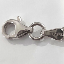 Load image into Gallery viewer, solid 18k white gold bracelet rounded tube oval paper clip 2.5x7mm link, 7.5"