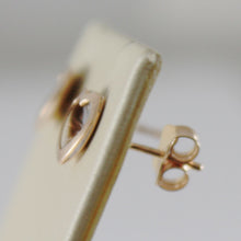 Cargar imagen en el visor de la galería, PENDIENTES DE CORAZÓN EN ORO BLANCO ROSA DE 18 K FINAMENTE TRABAJADOS, ESTRELLA DE DOBLE RAYOS