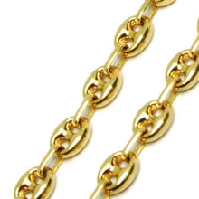 Load image into Gallery viewer, 18K YELLOW GOLD MARINER BRACELET BIG 8 MM, 8.3 INCHES, ANCHOR ROUNDED LINK