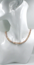 Cargar imagen en el visor de la galería, Collar de oro amarillo de 18 quilates de 40,6 cm con perlas barrocas de agua dulce redondas/ovaladas de color rosa de 6,5 mm.