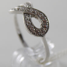 Load image into Gallery viewer, SOLID 18K WHITE GOLD BAND INFINITE RING LUMINOUS ENDLESS INFINITY MADE IN ITALY
