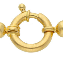 Load image into Gallery viewer, 18k yellow gold necklace 18", 8mm reconstructed turquoise round beads spheres