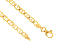 Cargar imagen en el visor de la galería, PULSERA DE ORO AMARILLO DE 18 QUILATES, BARCO PLANO, MARINERO, OVALADO, NÁUTICO, ESLABÓN DE 3,5 MM, 8,3"