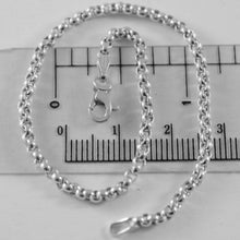 Load image into Gallery viewer, 18K WHITE GOLD BRACELET WITH ROUND CIRCLE ROLO LINK, 2.5mm 0.1" MADE IN ITALY