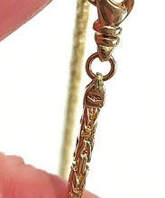 Load image into Gallery viewer, 18k yellow gold squared tubular 1.7mm byzantine chain necklace, 50cm 20" solid