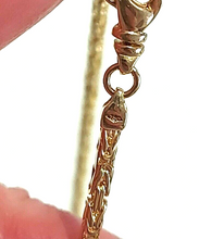 Load image into Gallery viewer, 18k yellow gold squared tubular 1.7mm byzantine chain necklace, 60cm 24" solid