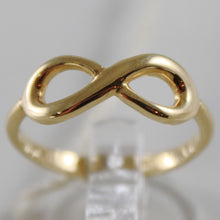 Load image into Gallery viewer, SOLID 18K YELLOW GOLD BAND INFINITE RING LUMINOUS ENDLESS INFINITY MADE IN ITALY