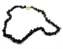 Load image into Gallery viewer, 18k yellow gold necklace 20" with 7-10mm brown smoky quartz nuggets