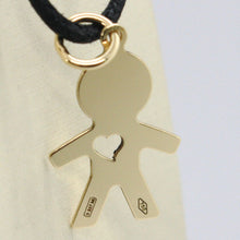 Load image into Gallery viewer, 18K YELLOW GOLD LUSTER PENDANT WITH BOY BABY WITH HEART PERFORAT