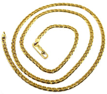 Load image into Gallery viewer, SOLID 18K GOLD GOURMETTE CUBAN CURB 18K YELLOW GOLD CHAIN OVAL WAVE 2.5mm, 20"