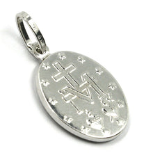 Charger l'image dans la galerie, MÉDAILLE MIRACULEUSE EN OR BLANC 18 CARATS VIERGE MARIE MADONE, 1,6 CM, 0,63 POUCE
