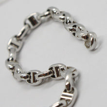 Cargar imagen en el visor de la galería, PULSERA MARINERA OVALADA DE ORO BLANCO DE 18 QUILATES DE 3,5 MM Y 21 CM DE 8,30 PULGADAS, HECHA EN ITALIA