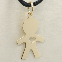 Load image into Gallery viewer, 18K YELLOW GOLD LUSTER PENDANT WITH BOY BABY WITH HEART PERFORAT