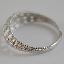 Load image into Gallery viewer, SOLID 18K WHITE GOLD BAND RING LUMINOUS AND BRIGHT, FINELY WORKED MADE IN ITALY