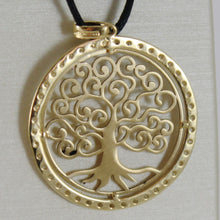 Load image into Gallery viewer, 18K YELLOW GOLD TREE OF LIFE PENDANT 25 MM, 1 INCHES, ZIRCONIA