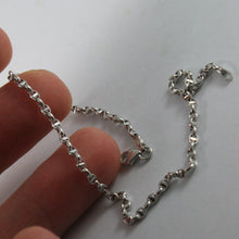 Cargar imagen en el visor de la galería, PULSERA MARINERA OVALADA DE ORO BLANCO DE 18 QUILATES, 19 CM, 7,50 PULGADAS, HECHA EN ITALIA