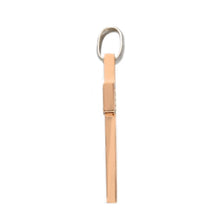 Load image into Gallery viewer, Solid 18k white and pink gold flat cross with square in the center made in Italy