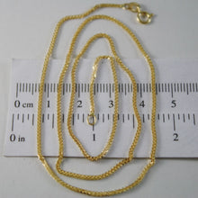 Load image into Gallery viewer, SOLID 18K YELLOW GOLD CHAIN NECKLACE WITH 1MM EAR LINK 19.69 INCH, MADE IN ITALY