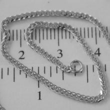 Load image into Gallery viewer, SOLID 18K WHITE GOLD CHAIN NECKLACE 2MM EAR SQUARE LINK 15.75 IN, MADE IN ITALY