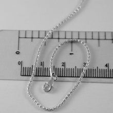 Load image into Gallery viewer, 18K WHITE GOLD CHAIN MINI BASKET ROUND POPCORN LINK 1 MM WIDTH 19.69 INCH