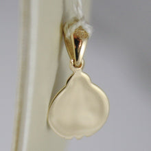 Load image into Gallery viewer, 18K YELLOW GOLD FLAT LADYBUG PENDANT CHARMS, 18 MM SMOOTH BRIGHT MADE IN ITALY