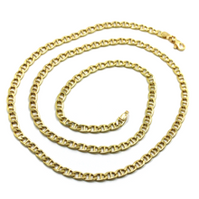 Cargar imagen en el visor de la galería, Cadena de oro amarillo de 18 quilates, estilo marinero, ovalada, con eslabones grandes de 5 mm, 60 cm y 24 pulgadas.