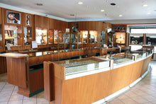 Cargar imagen en el visor de la galería, PENDIENTES DE ARO EN ORO ROSA DE 18 QUILATES, CIRCONITAS MULTICOLOR, 20 mm, 0,8 pulgadas