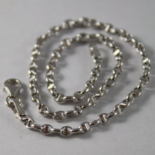 Cargar imagen en el visor de la galería, PULSERA MARINERA OVALADA DE ORO BLANCO DE 18 QUILATES, 19 CM, 7,50 PULGADAS, HECHA EN ITALIA