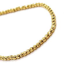 Cargar imagen en el visor de la galería, PULSERA ORO AMARILLO 18K, 20 CM, ESFERAS FINAMENTE TRABAJADAS, BOLAS DE 2 MM CORTE DIAMANTE