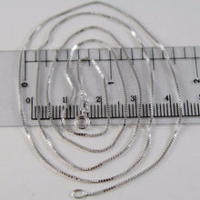Load image into Gallery viewer, 18K WHITE GOLD CHAIN MINI 0.8 MM VENETIAN SQUARE LINK 23.60 INCH. MADE IN ITALY