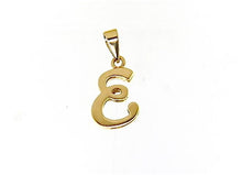 Load image into Gallery viewer, 18K YELLOW GOLD LUSTER PENDANT WITH INITIAL E LETTER E MADE IN ITALY 0.71 INCHES