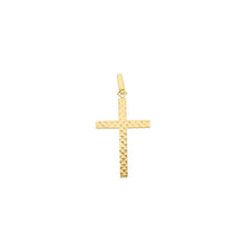 Load image into Gallery viewer, Solid 18k yellow gold flat cross very luster made in Italy