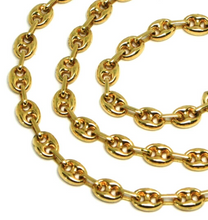 Load image into Gallery viewer, 18K YELLOW GOLD MARINER CHAIN BIG 6 MM, 20 INCHES, ANCHOR ROUNDED NECKLACE