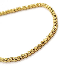 Cargar imagen en el visor de la galería, PULSERA ORO AMARILLO 18K, 18 CM, ESFERAS FINAMENTE TRABAJADAS, BOLAS DE 2 MM CORTE DIAMANTE