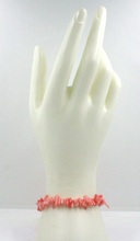 Cargar imagen en el visor de la galería, Pulsera de cuentas de oro amarillo de 18 quilates de 20 cm y coral bambú rosa de 5-15 mm.