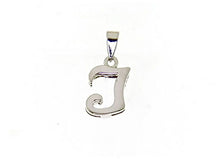 Charger l'image dans la galerie, PENDENTIF LUSTRÉ EN OR BLANC 18 CARATS AVEC INITIALE I LETTRE I FABRIQUÉ EN ITALIE 0,71 POUCE