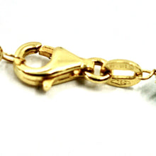 Load image into Gallery viewer, 18K YELLOW GOLD 24" NECKLACE ALTERNATE 4mm SAPPHIRE EMERALD RUBY & 6.5mm PEALS