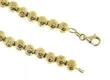 Cargar imagen en el visor de la galería, PULSERA DE ORO AMARILLO DE 18 QUILATES CON ESFERAS FINAMENTE TRABAJADAS BOLAS DE 5 MM HECHA EN ITALIA