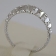 Load image into Gallery viewer, SOLID 18K WHITE GOLD BAND RING LUMINOUS AND BRIGHT, FINELY WORKED MADE IN ITALY