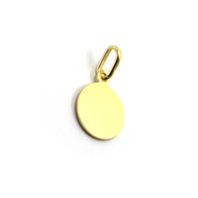 Load image into Gallery viewer, solid 18k yellow gold Saint Michael Archangel small 11mm round medal, pendant