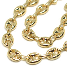 Load image into Gallery viewer, 18K YELLOW GOLD MARINER BRACELET BIG 8 MM, 8.3 INCHES, ANCHOR ROUNDED LINK