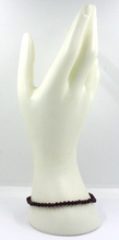 Cargar imagen en el visor de la galería, Pulsera de oro amarillo de 18 quilates de 7,9", granate rojo redondo de 4 mm, cuentas redondas, esferas, bolas