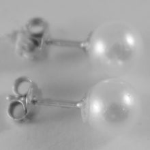 Load image into Gallery viewer, SOLID 18K WHITE GOLD EARRINGS WITH AKOYA PEARLS 6 MM, MADE IN ITALY