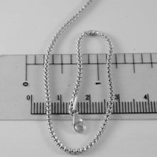 Load image into Gallery viewer, 18K WHITE GOLD CHAIN LITTLE BASKET ROUND POPCORN LINK 2 MM WIDTH 17.72 IN
