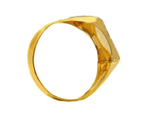 Load image into Gallery viewer, 18k yellow white rose gold band signet man chevalier ring 9X15mm satin rectangle